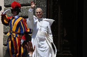 Pope Leo XIV Leads The Angelus Prayer - Castel Gandolfo