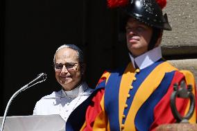 Pope Leo XIV Leads The Angelus Prayer - Castel Gandolfo