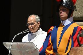 Pope Leo XIV Leads The Angelus Prayer - Castel Gandolfo