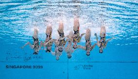 World Aquatics Championships - Team Free Final Of Artistic Swimming - Singapore
