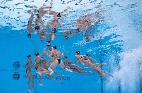 World Aquatics Championships - Team Free Final Of Artistic Swimming - Singapore