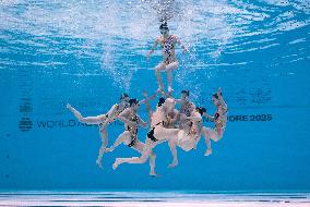 World Aquatics Championships - Team Free Final Of Artistic Swimming - Singapore