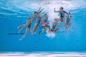 World Aquatics Championships - Team Free Final Of Artistic Swimming - Singapore
