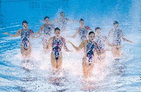 World Aquatics Championships - Team Free Final Of Artistic Swimming - Singapore