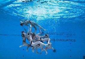 World Aquatics Championships - Team Free Final Of Artistic Swimming - Singapore