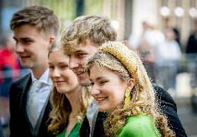 Belgian Royal Family Attends National Day Te Deum Mass - Brussels
