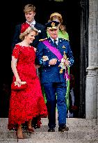 Belgian Royal Family Attends National Day Te Deum Mass - Brussels