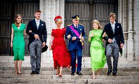 Belgian Royal Family Attends National Day Te Deum Mass - Brussels