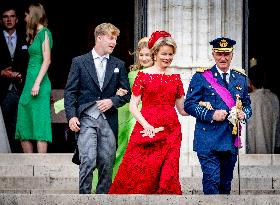 Belgian Royal Family Attends National Day Te Deum Mass - Brussels