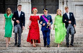 Belgian Royal Family Attends National Day Te Deum Mass - Brussels