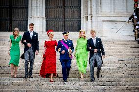 Belgian Royal Family Attends National Day Te Deum Mass - Brussels