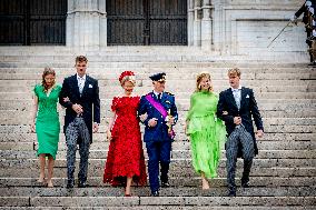 Belgian Royal Family Attends National Day Te Deum Mass - Brussels