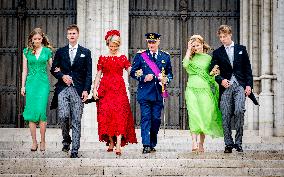 Belgian Royal Family Attends National Day Te Deum Mass - Brussels