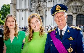 Belgian Royal Family Attends National Day Te Deum Mass - Brussels