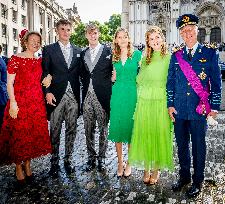 Belgian Royal Family Attends National Day Te Deum Mass - Brussels