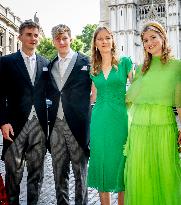 Belgian Royal Family Attends National Day Te Deum Mass - Brussels