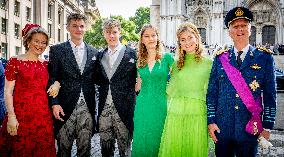 Belgian Royal Family Attends National Day Te Deum Mass - Brussels