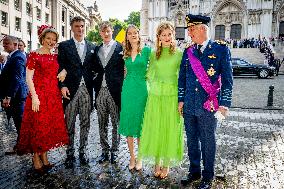 Belgian Royal Family Attends National Day Te Deum Mass - Brussels