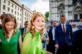 Belgian Royal Family Attends National Day Te Deum Mass - Brussels