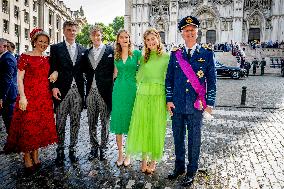 Belgian Royal Family Attends National Day Te Deum Mass - Brussels
