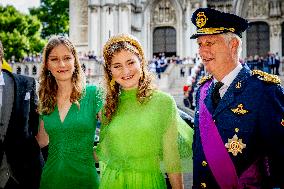 Belgian Royal Family Attends National Day Te Deum Mass - Brussels