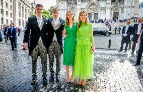 Belgian Royal Family Attends National Day Te Deum Mass - Brussels
