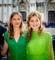 Belgian Royal Family Attends National Day Te Deum Mass - Brussels