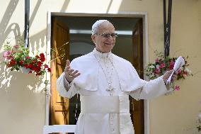 Pope Leo XIV Visits A Home For The Elderly In Castel Gandolfo - Italy