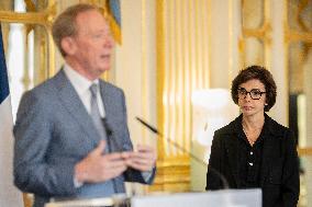 Rachida Dati At Signing Ceremony To Create Notre Dame Cathedral Digital Twin - Paris