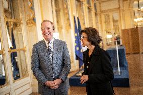 Rachida Dati At Signing Ceremony To Create Notre Dame Cathedral Digital Twin - Paris