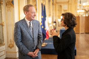 Rachida Dati At Signing Ceremony To Create Notre Dame Cathedral Digital Twin - Paris