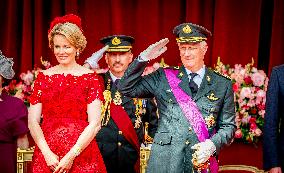 Belgian Royals Attend National Day Parade in Brussels - Belgium