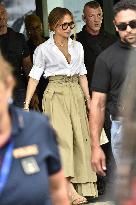Jennifer Lopez Arrives In Pisa - Italy