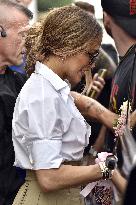 Jennifer Lopez Arrives In Pisa - Italy