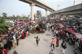 Air Force Training Jet Crash On School Campus - Dhaka