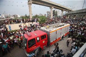 Air Force Training Jet Crash On School Campus - Dhaka