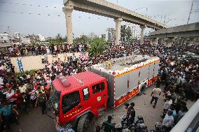 Air Force Training Jet Crash On School Campus - Dhaka