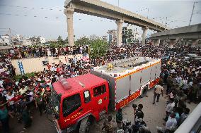 Air Force Training Jet Crash On School Campus - Dhaka