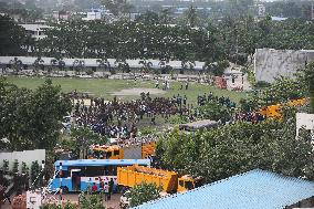 Air Force Training Jet Crash On School Campus - Dhaka