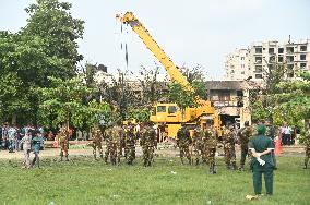 Air Force Training Jet Crash On School Campus - Dhaka