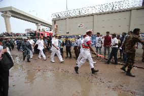 Air Force Training Jet Crash On School Campus - Dhaka