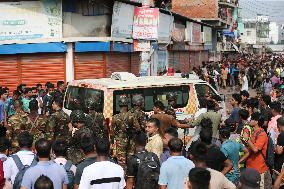 Air Force Training Jet Crash On School Campus - Dhaka