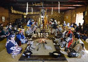 Ainu people hold ritual in Hokkaido