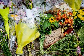 Flowers At Scene Of Feminicide - Netherlands