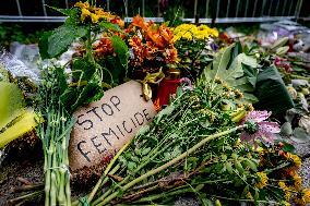 Flowers At Scene Of Feminicide - Netherlands