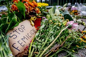 Flowers At Scene Of Feminicide - Netherlands