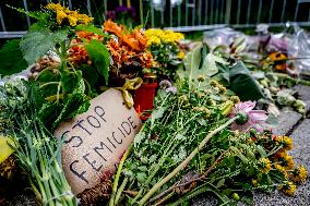 Flowers At Scene Of Feminicide - Netherlands