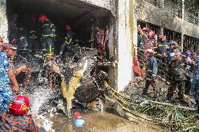 Aftermath Of Air Force Crash - Dhaka
