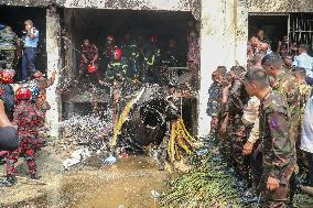 Aftermath Of Air Force Crash - Dhaka