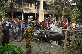 Aftermath Of Air Force Crash - Dhaka